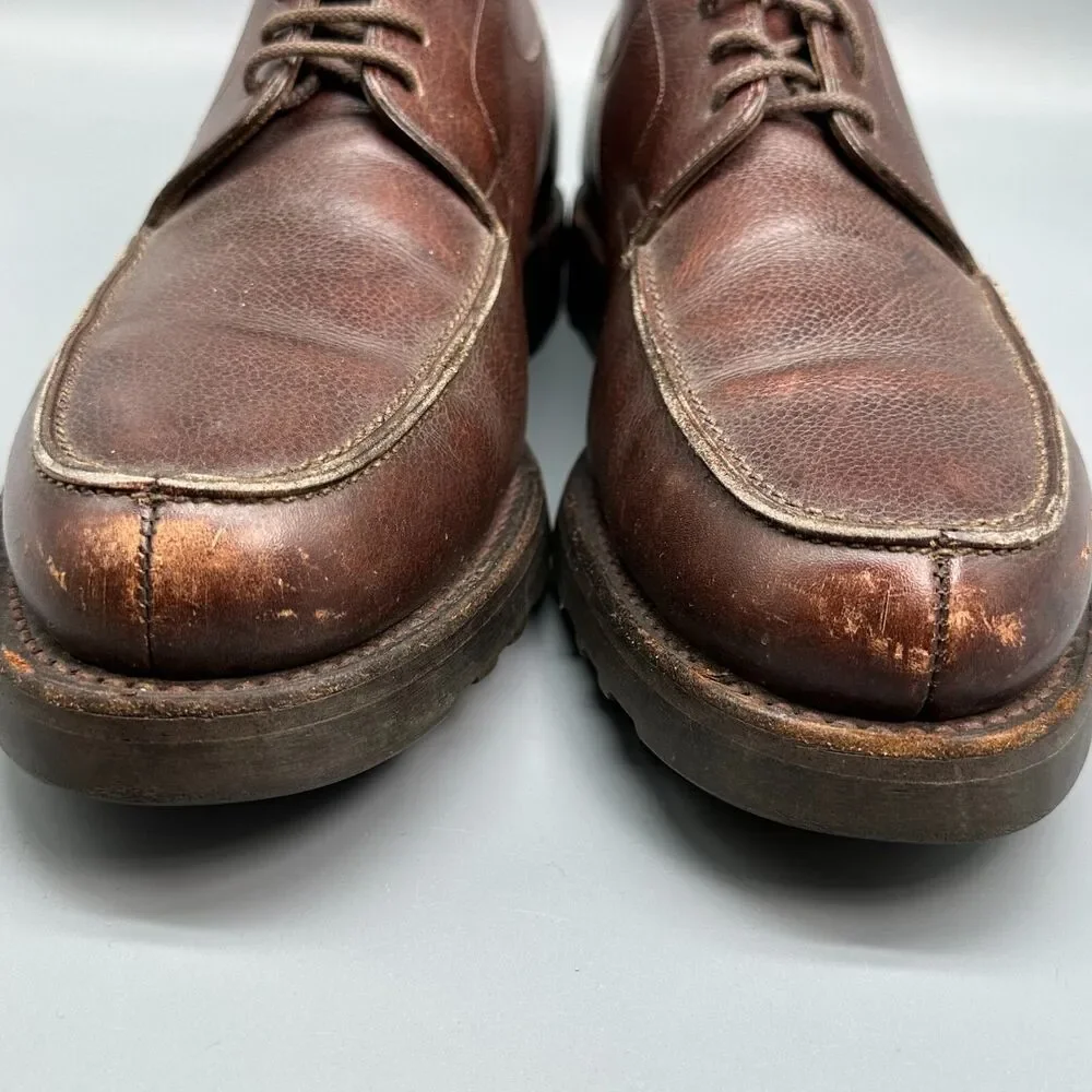 John Lobb Barros Mens 9 Dark Brown Leather Derby Shoes Lace-Up Low Top Casual